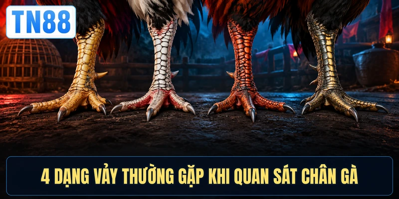 4 dạng vảy thường gặp khi quan sát chân gà
