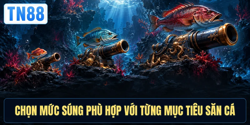 Chọn mức súng phù hợp với từng mục tiêu săn cá